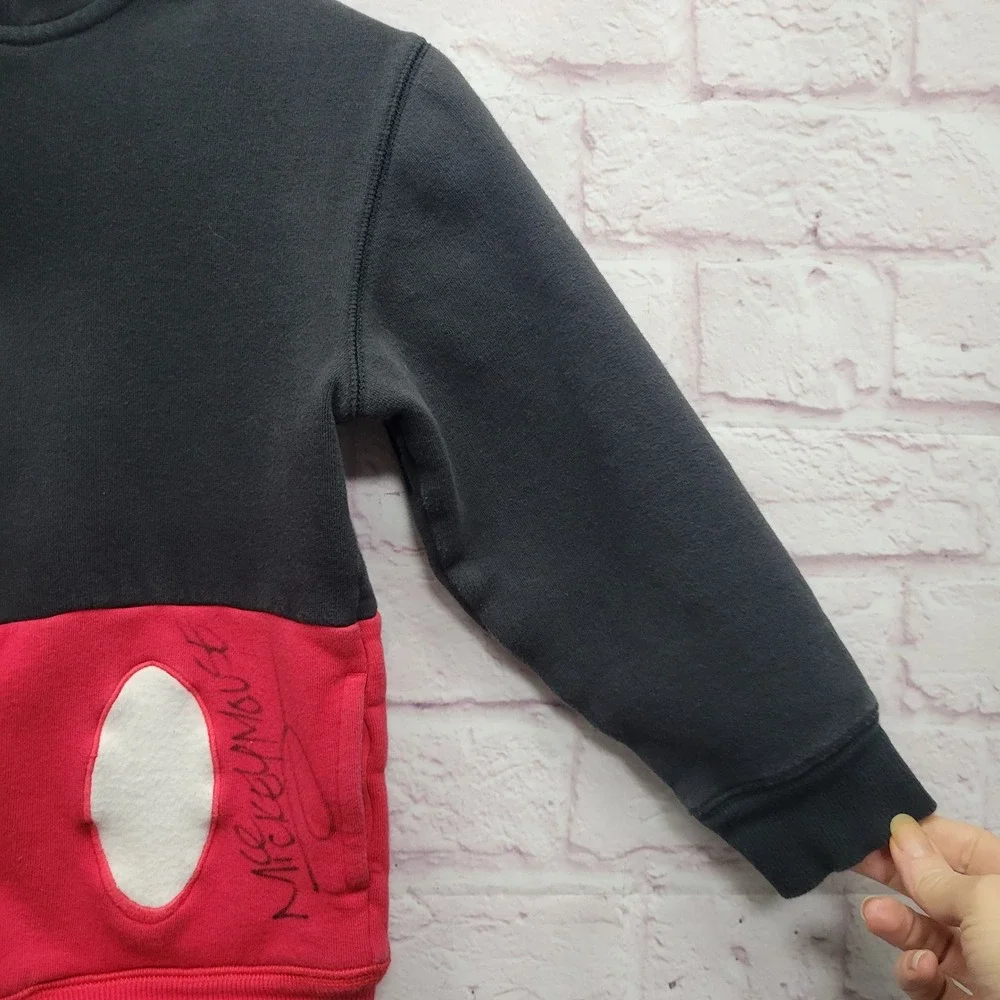 Autographed Disney Parks Mickey Mouse Fleece Hoodie Jacket Youth M Cosplay *READ